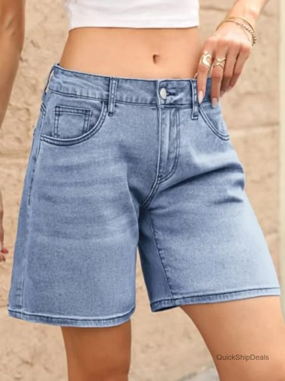 Low Rise Wide Leg Baggy Jean Shorts Denim Jorts for Women